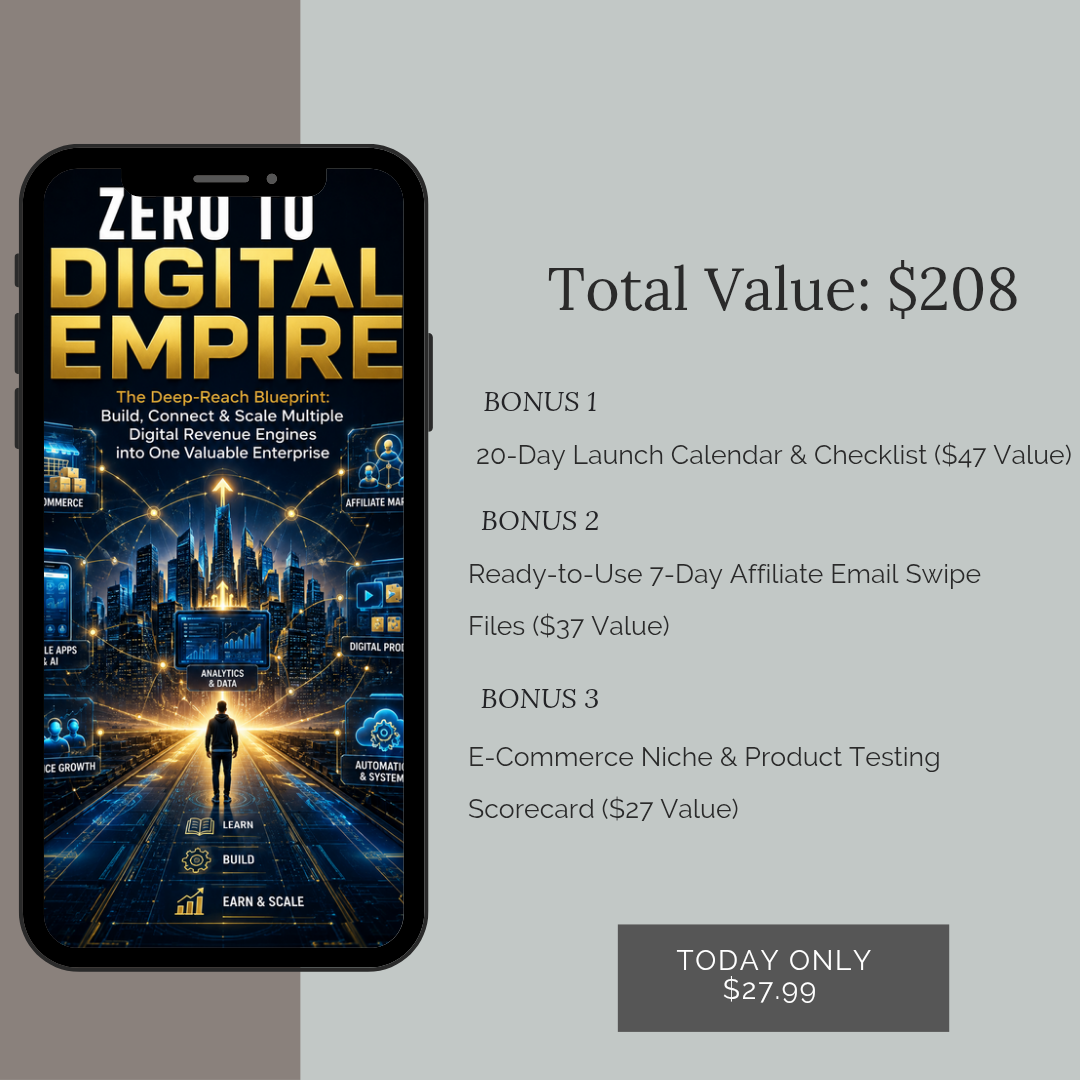 The Zero to Digital Empire Validation Playbook & Operating Framework